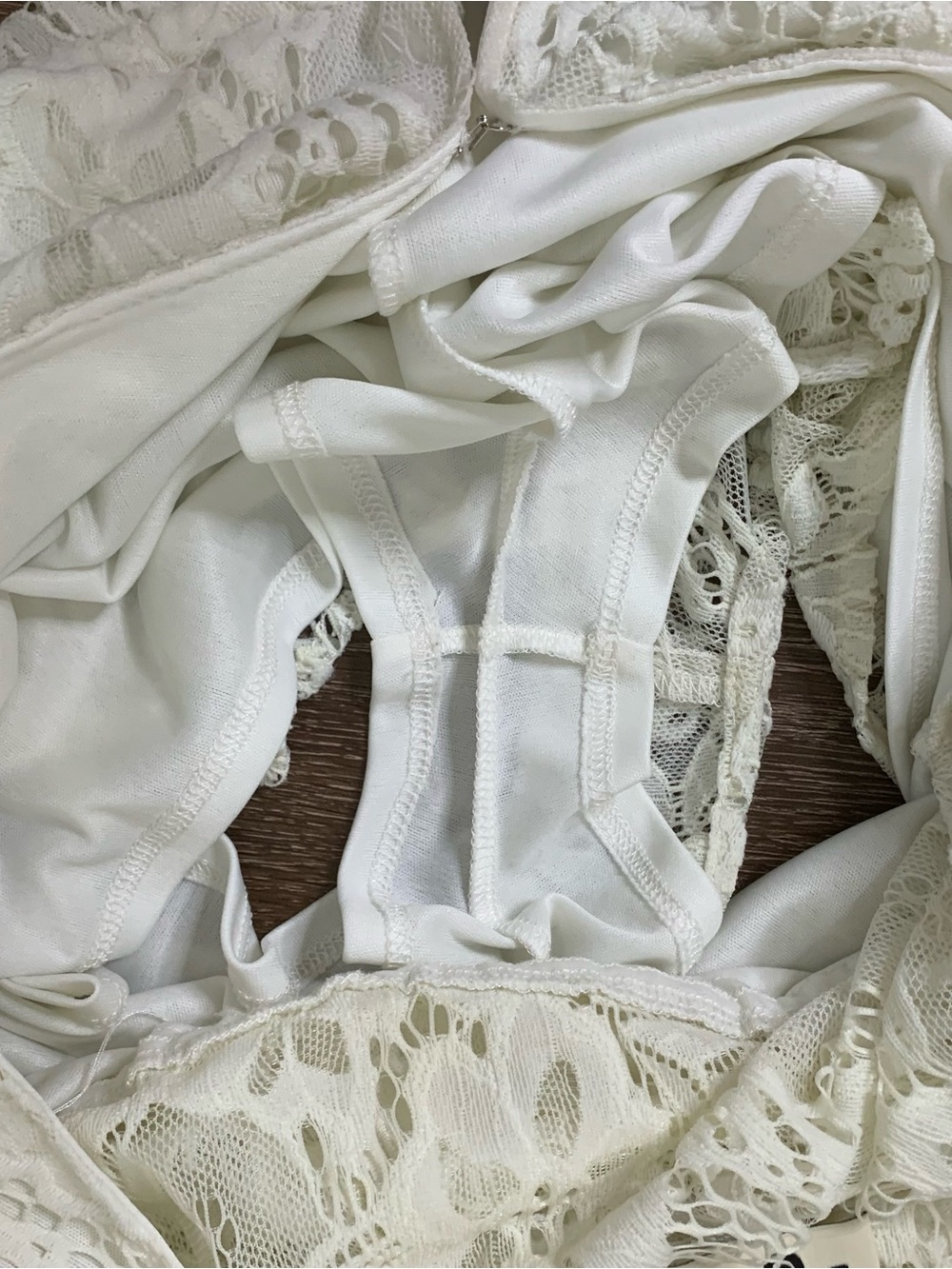 Show me your mumu Womens lace long sleeve roxy romper S - Picture 7 of 9